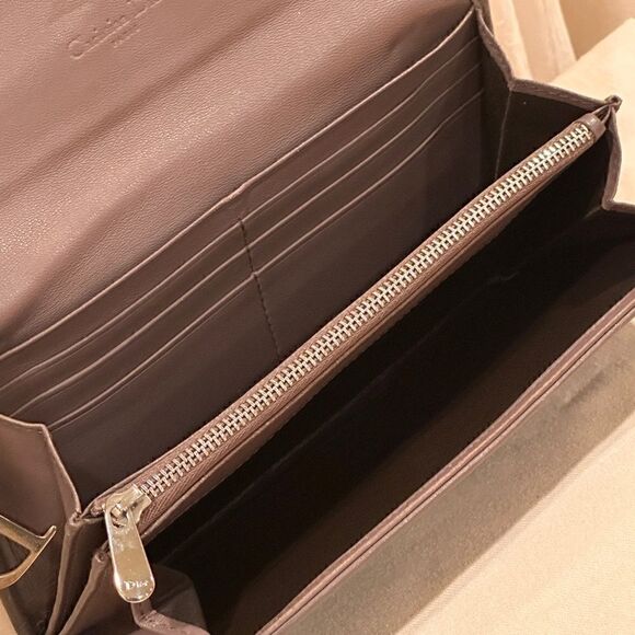 💯% Authentic Christian Dior Quilted Cannage Lady Dior Wallet on Chain✨ - Picture 10 of 16